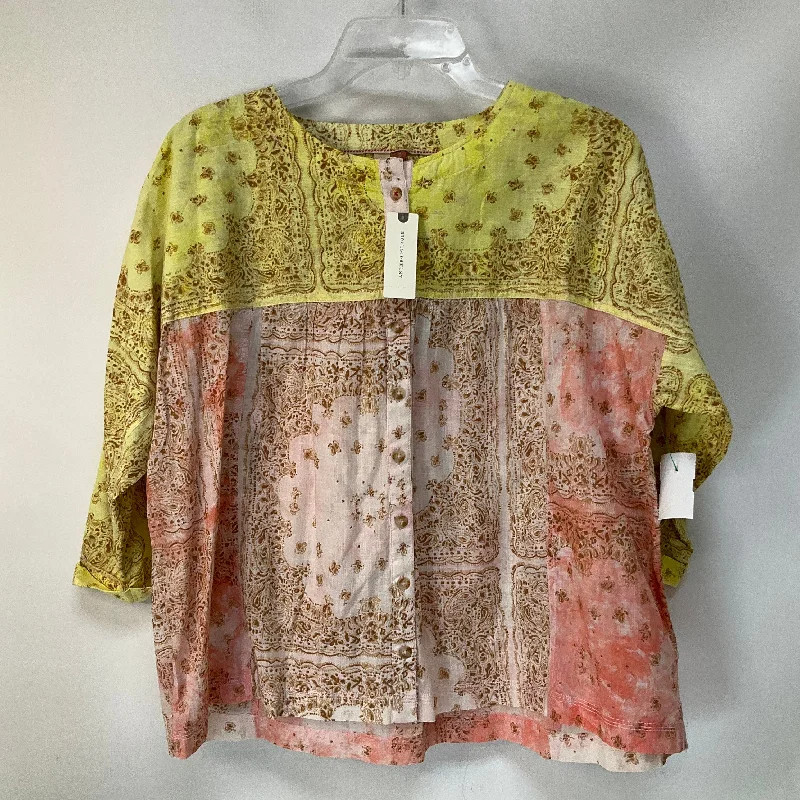 Women's Blouse for SchoolTop Long Sleeve By Pilcro In Multi-colored, Size: Xs