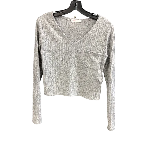 Women's Blouse for Casual WearTop Long Sleeve By Romwe In Grey, Size: S